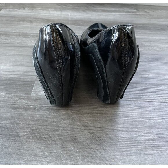 Jump for the People Black Patent Leather Wedge Heels Size 8 Bodhi Pin-Up… - Picture 3 of 8